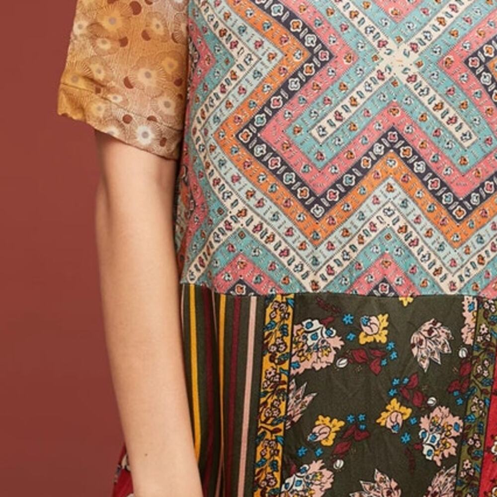 Anthropologie Tiny Patchwork Tunic Dress size XS - image 4